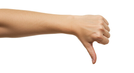 Isolated Thumbs Down Hand Gesture