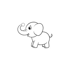 baby elephant cartoon coloring book