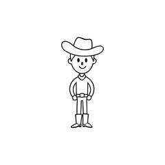 man with hat coloring book