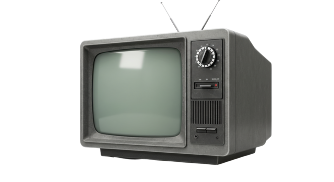 Isolated Vintage TV