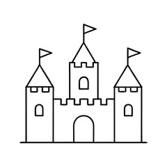 Fototapeta premium castle vector illustration coloring book