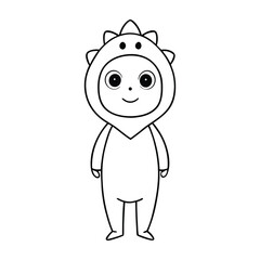 Funny boy coloring page