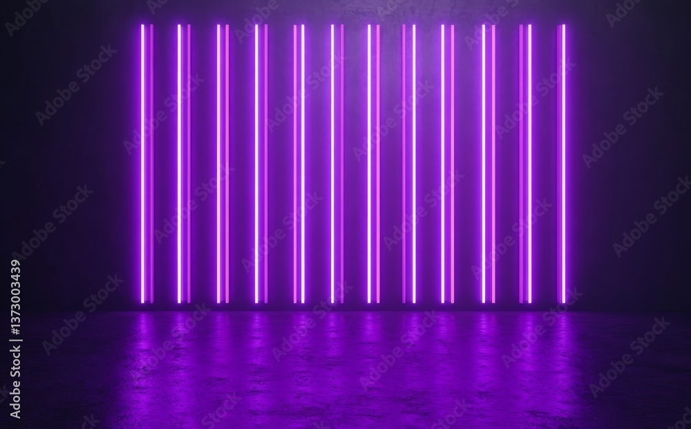 Poster a 3d rendering features an abstract and minimalist background with glowing lines, an arrow, a chart,