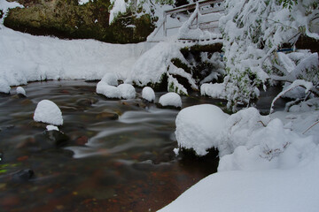 Snow landscape photography of the Llaima volcano in Chile