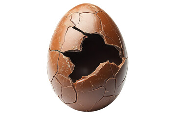 a cracked open chocolate eater egg