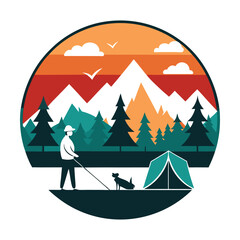 vector illustration of mountain landscape