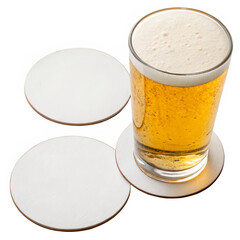 Golden Refreshing Beer Glass Coaster Perfect Home Bar Decor Drink