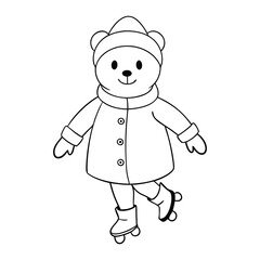 teddy bear cartoon coloring book