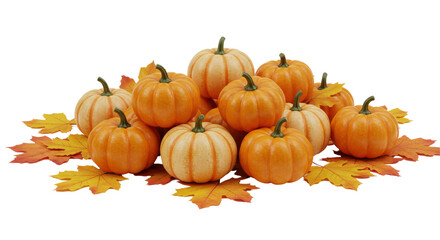 Isolated Pile of Pumpkins