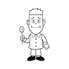 cartoon character of man coloring book