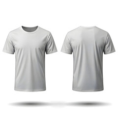white t-shirt mock-up front and back view design template shirt up.