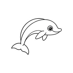 vector illustration of a fish coloring book