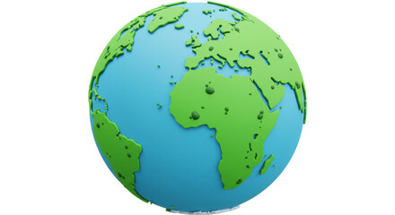 Isolated Cartoon Earth Globe