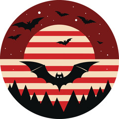 vector illustration of a girl in the night