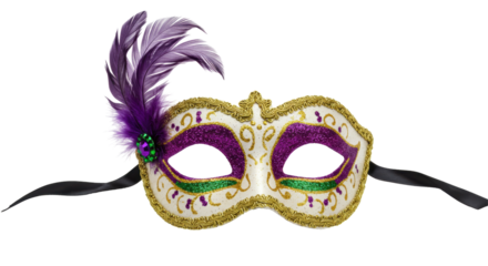 Isolated Mardi Gras Mask