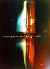 Vintage Damaged Film Texture with Light Leaks and Scratches
