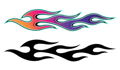 Flames-New_2025Vector fire flame race car body side vinyl sticker eps 10 image. Burning tires and flames sport car decal. Side decoration for cars, auto, truck, boat, suv, motorcycle.-04-TEMPLATE