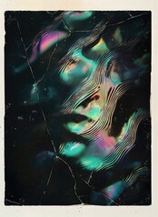 Dynamic Crumpled Chrome Background with Color Shift