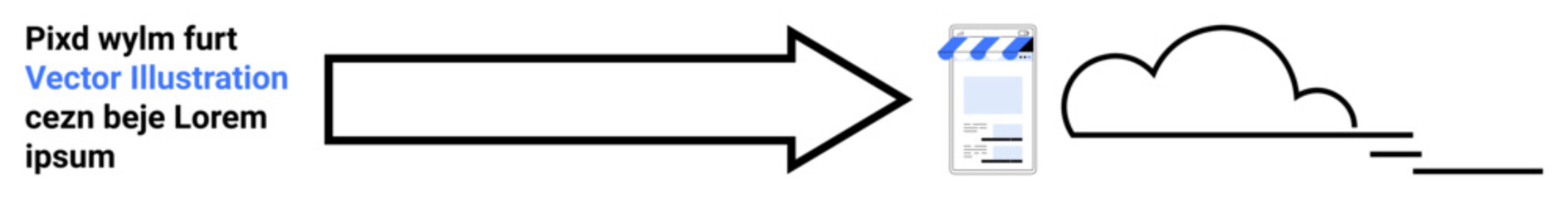 Arrow indicating data movement from document to cloud, symbolizing transfer, cloud storage, backup, synchronization, remote access, technology process. Ideal for data management systems, simple