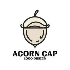 Acorn Cap Vector Logo Design