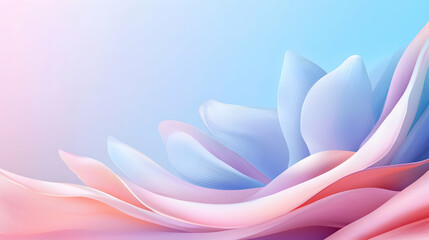 Pastel Pink And Blue Abstract Flower Petals Background