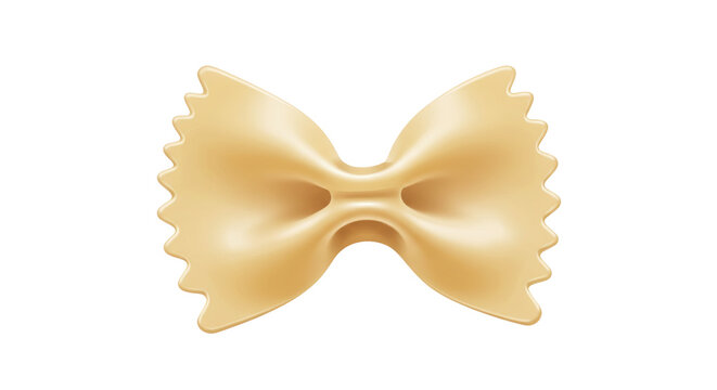 Isolated Farfalle Pasta