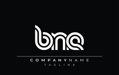 Fototapeta premium BNE Creative Unique Modern Letter Logo Design. Stylized logo featuring a unique letter design, presenting abstract minimalist aesthetics and modern appeal