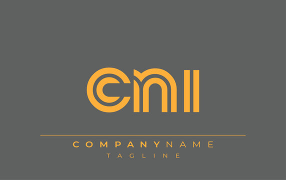 CNI Creative Unique Modern Letter Logo Design. Stylized logo featuring a unique letter design, presenting abstract minimalist aesthetics and modern appeal