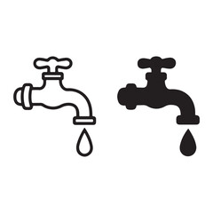 Flat design icon set for business and technology