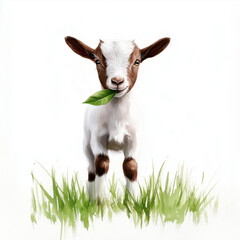 Fototapeta premium ziege, tier, bauernhof, gras, weiß, säugetier, ackerbau, wiese, green, natur, kind, tier, feld, einheimisch, fell, vieh, melken, bäuerlich, sommer, gräser, kopf, ackerbau, rinder, baby, gehörnt