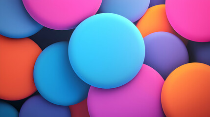 Colorful Abstract Background with Bright Circles