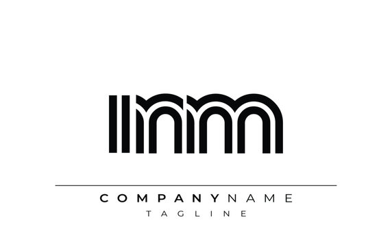 INM Creative Unique Modern Letter Logo Design. Stylized logo featuring a unique letter design, presenting abstract minimalist aesthetics and modern appeal