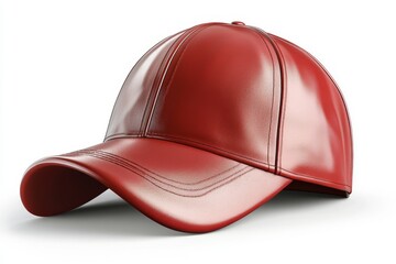 Fototapeta premium Mock-up of a white baseball cap, isolated with a transparent background