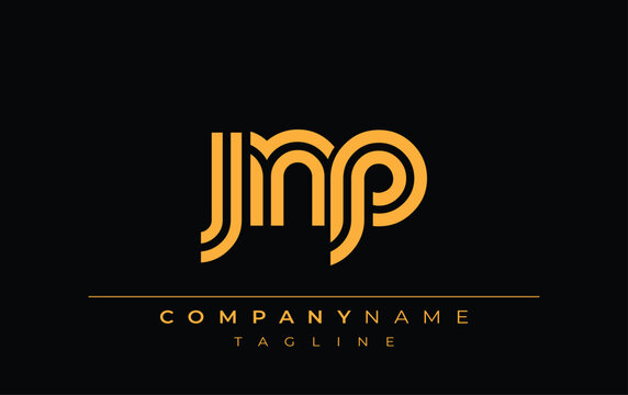 JNP Creative Unique Modern Letter Logo Design. Stylized logo featuring a unique letter design, presenting abstract minimalist aesthetics and modern appeal