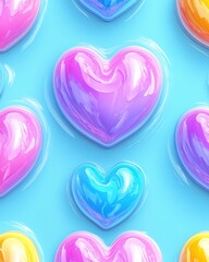 Valentine's Day background featuring a seamless hearts pattern