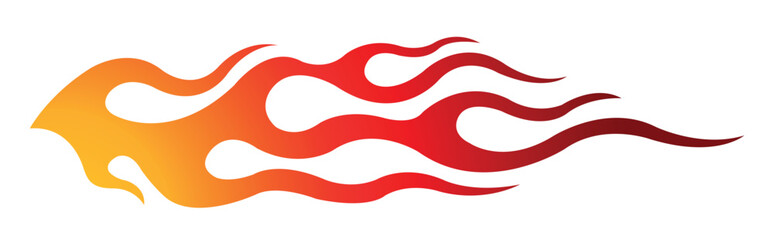 Vector fire Sports car flame side decal vinyl sticker. Race car tribal flames eps graphic. Side vehicle decoration for car, auto, truck, boat, suv, motorcycle.
