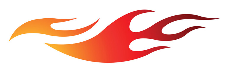 Vector fire flame sports car decal vinyl sticker. Race car speed flame vector art graphic. Side decoration for car, auto, truck, boat, suv, motorcycle.