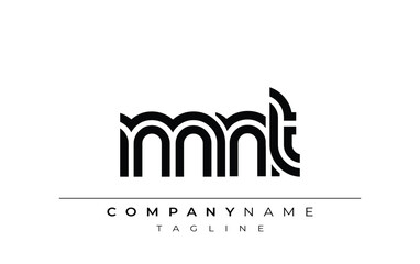 MNT Creative Unique Modern Letter Logo Design. Stylized logo featuring a unique letter design, presenting abstract minimalist aesthetics and modern appeal © Mahamud