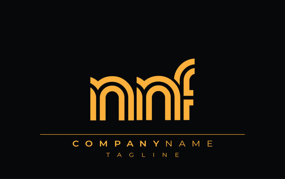 NNF Creative Unique Modern Letter Logo Design. Stylized logo featuring a unique letter design, presenting abstract minimalist aesthetics and modern appeal