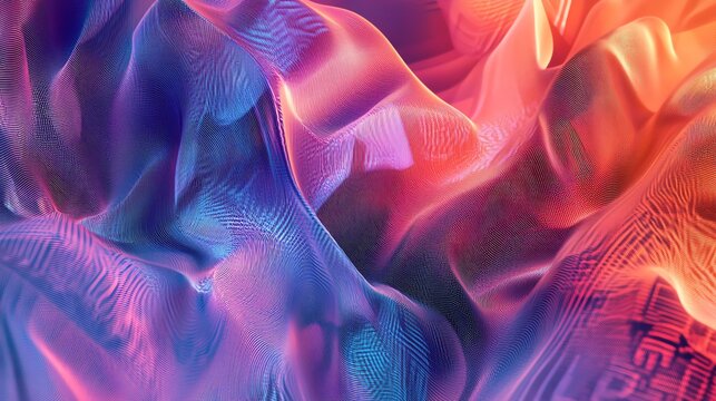 Vibrant, flowing abstract waves of color and texture create a dynamic and captivating visual experience.