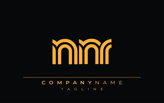 NNR Creative Unique Modern Letter Logo Design. Stylized logo featuring a unique letter design, presenting abstract minimalist aesthetics and modern appeal