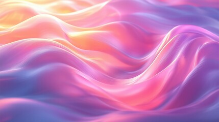 Obraz premium Smooth pastel gradient abstract waves with soft light reflections