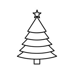 Fototapeta premium christmas tree vector illustration
