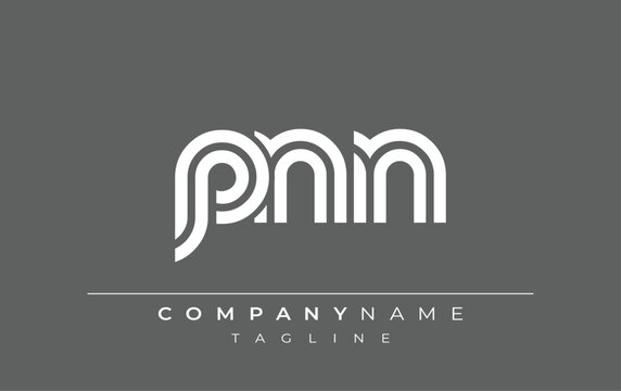 PNN Creative Unique Modern Letter Logo Design. Stylized logo featuring a unique letter design, presenting abstract minimalist aesthetics and modern appeal