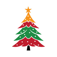 christmas tree vector illustration