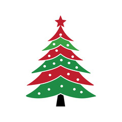 christmas tree vector illustration