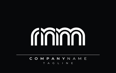 RNM Creative Unique Modern Letter Logo Design. Stylized logo featuring a unique letter design, presenting abstract minimalist aesthetics and modern appeal