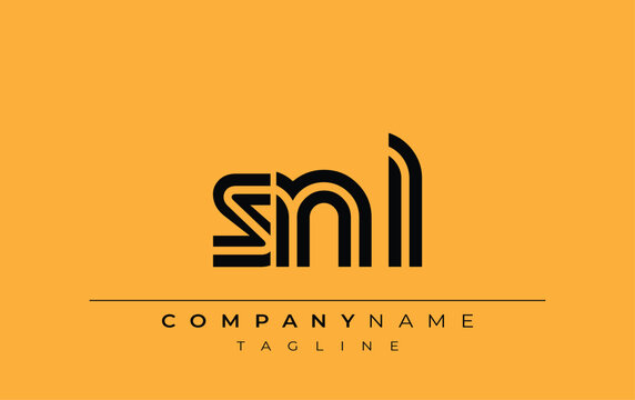 SNL Creative Unique Modern Letter Logo Design. Stylized logo featuring a unique letter design, presenting abstract minimalist aesthetics and modern appeal