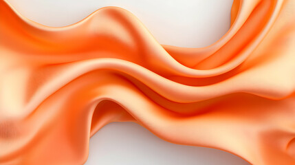 Peach Colored Fabric Drape with Soft Waves and Subtle Texture