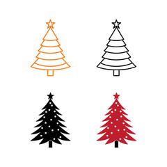 christmas trees set
